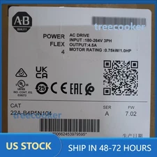 Allen-Bradley 22A-B4P5N104 Sealed PowerFlex 4 240V 3P 1HP AC Drive US Free Tax