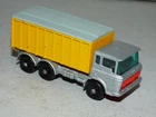 Matchbox Lesney 47 DAF Tipper Container truck silver with pale blue roof
