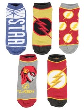 DC Comics The Flash Adult Superhero 5 Pack Mix and Match Ankle Socks