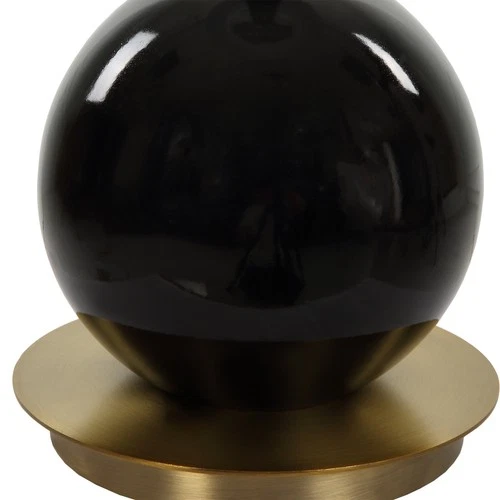 Uttermost Brielle Polished Black Table Lamp - 35"H, Shade 11"H x 16"Dia. - Picture 7 of 7