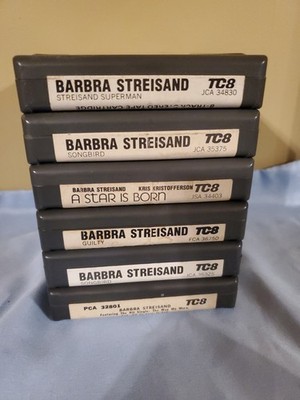 (6) Barbara Streisand 8 Tracks Excellent Condition Songbird, Guilty, Star Is Bor