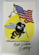 Vintage Scoopy Bee Postcard Best Wishes  Walt...