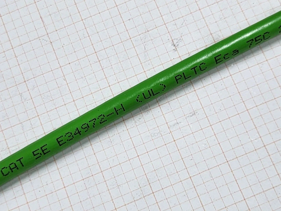 Сетевой кабель Belden 7961A 22/2P DataTuff CAT5e PROFINET тип B PLTC зеленый /25 футов - Изображение 3 из 4