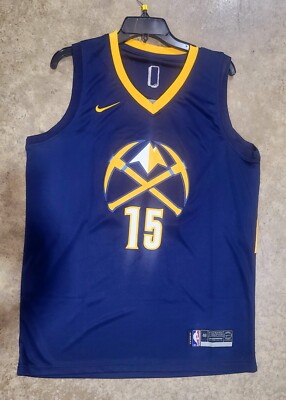 Denver Nuggets Nikola Jokic Blue Gold Jersey 15 | eBay