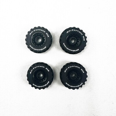 Custom 4 pcs MOC Printing tires(92402, rims included) for Lego Speed offroad car