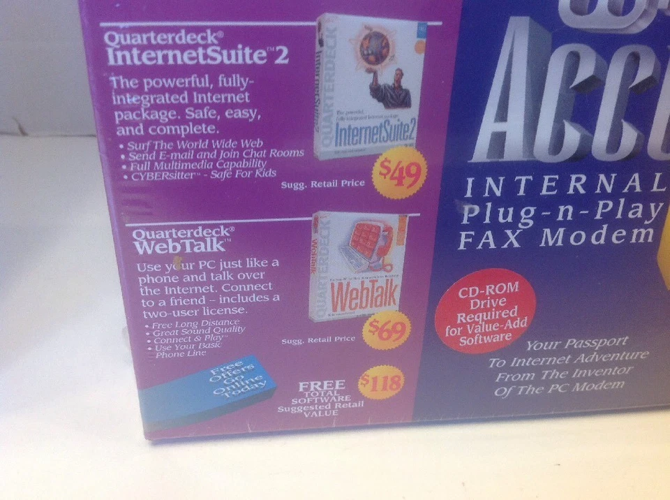 Hayes Accura 288 Internal Plug-n-Play Fax Modem New Sealed - Image 3 of 4