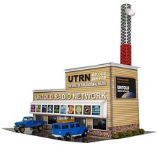 1/64 Untold Radio Station Photo Real Scale Kit Hotwheels Scenery Track Layout