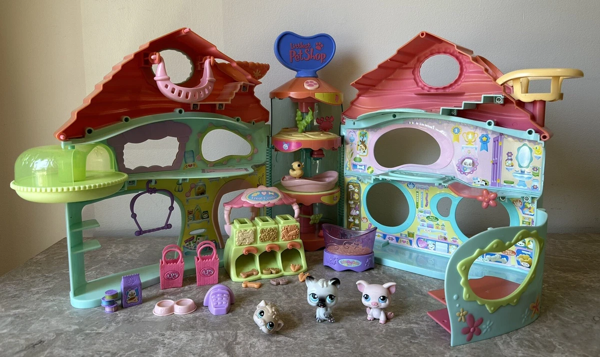 LPS Biggest Littlest Pet Shop Playset with 3 of the original pets accessories | eBay