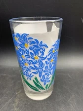 Hyacinth Peanut Butter Glass Glasses Drinking Kitchen Boscul Blue