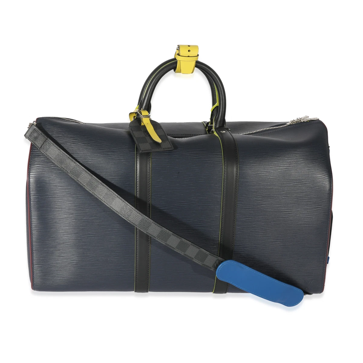 Louis Vuitton Marine Epi Leather Patchwork Graphite Keepall 50