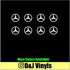 MERCEDES 8PK Logo Vinyl Decal Car Window Laptop Sticker