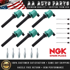 6 Premium Ignition Coil & NGK Spark Plug & connectors for 04-05 Mazda 6 3.0L V6