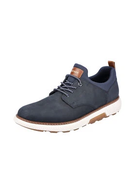Rieker Homme Chaussures à Lacets Business en Cuir B3360-14 Bleu Extra Large - Photo 1/4
