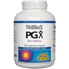 Natural Factors WellBetX PGX Plus Mulberry 180 Capsules