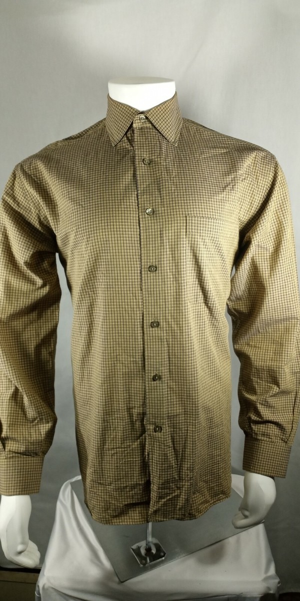 para hombre de manga larga de vestir Claiborne color marrón en cuadro | eBay