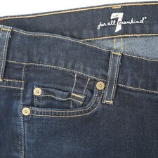7 For All Mankind 7FAM The Skinny Dark Wash Stretch Jeans Womens 28