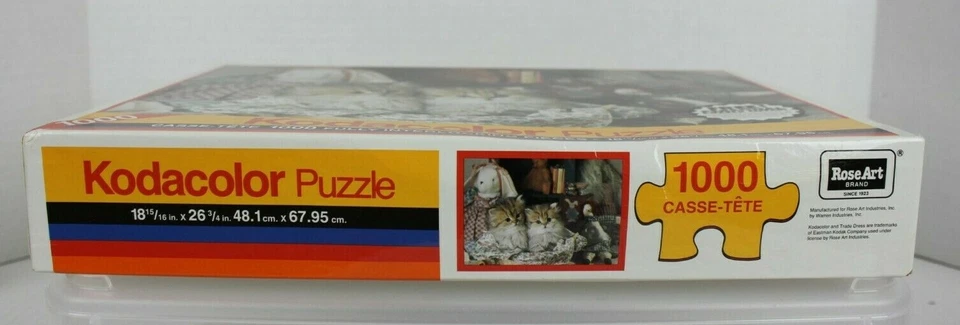 Kodacolor 1000 piezas Gatitos PUZZLE SELLADO En la Sala de Juguetes Arte Rosa #77777 RARO NUEVO Foto 3 de 4
