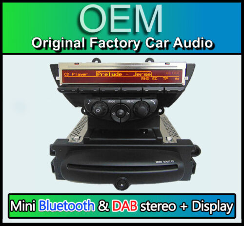 Mini Cooper CD player DAB radio Bluetooth USB AUX R56 Boost stereo with display - Afbeelding 1 van 3