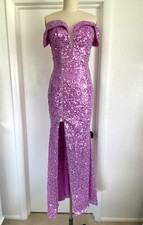 NWOT Dressalisa Sequin Formal Gown Dress Prom XS Quinceanera Lilac Purple