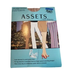ASSETS UNBELIEVABLE UNDERWEAR MID-THIGH SHAPER NUDE SIZE 4 Pantyhose