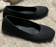 Skechers Cleo Sport What A Move Black Ballet Flat Shoes 158198 Womens Size 8