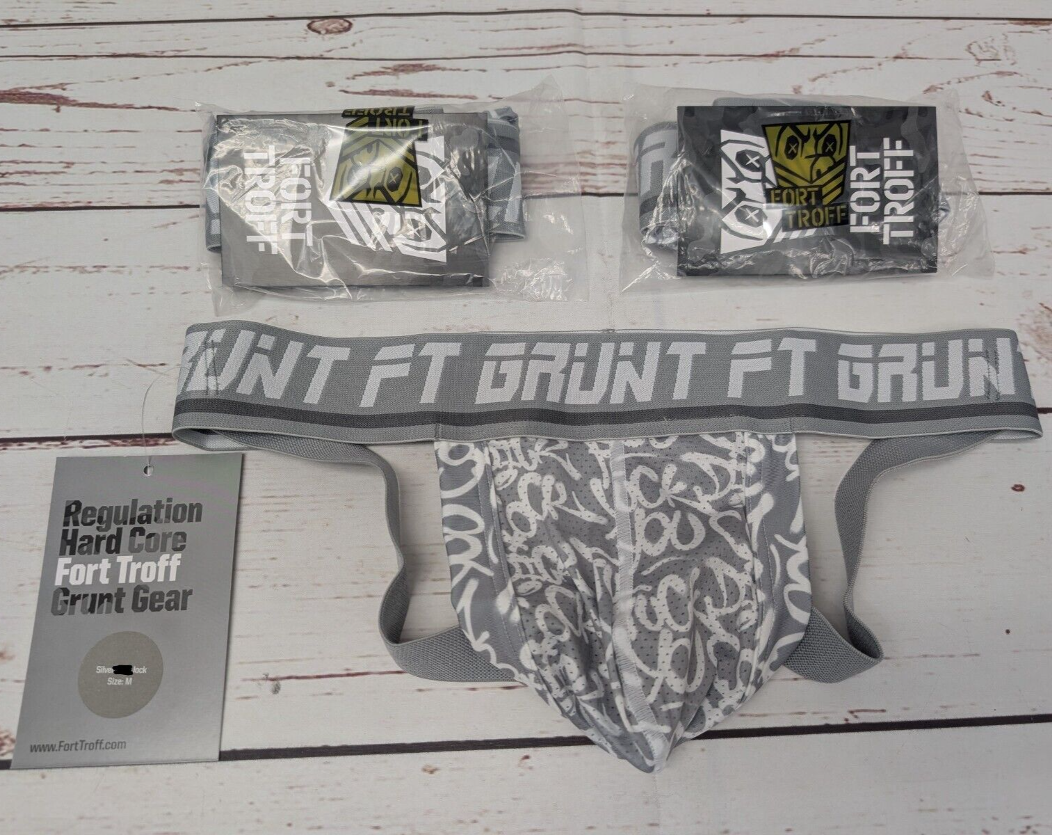 Troff 3 Fort Troff Size M GRUNT Graffiti Athletic Underwear Jockstrap Gray ...
