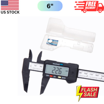Digital Caliper 0-6'' Measuring Tool Auto Off Feature for Jewelry Measurement