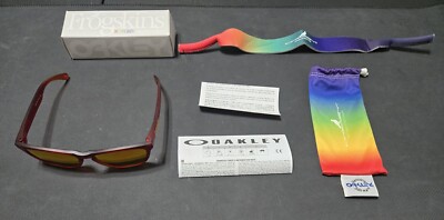 Oakley x Staple Design ROYGBIV Frogskins Red Orange Fade Prizm Ruby OO9013-J655