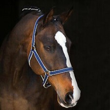 Image of HORSEWARE AMIGO HEADCOLLAR NAVY/SILVER COB NEW