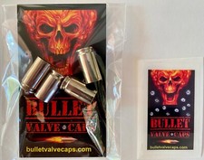 4 Bullet Valve Caps..45 Cal..tpms Safe...authentic...bulletvalvecap.com..nickel 4 Bullet Valve Caps..45 Cal..tpms Safe...authentic...bulletvalvecap.com..nickel