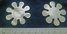 *2 Exquisite Antique Silk Thread Winder Mother Pearl Carved Palais Royal Style