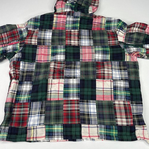 Polo Ralph Lauren Men's Patchwork Madras Pullover Hooded Jacket - Size LARGE - Picture 12 of 17