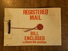 Vintage Registered Mail Bill Enclosed Ep9 Envelope