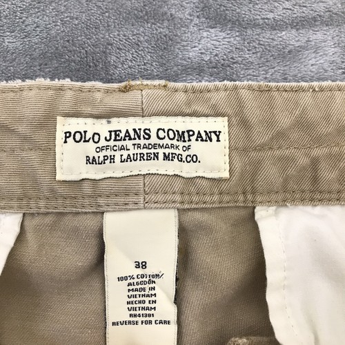 Pantalones Cortos Polo Jeans Carga Para Hombres 38 Marrón Ralph Lauren Militar Excedente Y2K Sueltos - Imagen 5 de 11