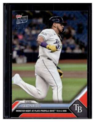 2023 Topps Now #412 Isaac Paredes Red Parallel Card #d 3/10