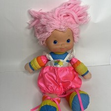 Vtg 1983 Mattel Hallmark Rainbow Brite Baby Brite 15" Plush Pink Hair Doll