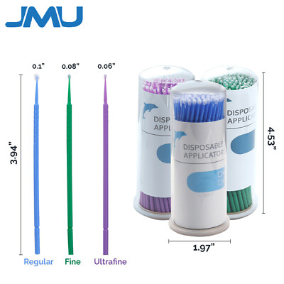 #ad 400 Box JMU Dental Micro Applicator Brush Microbrush Tips Regular Fine Ultrafine $10.44