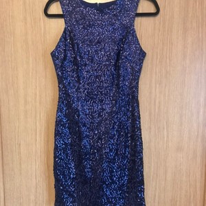 new look blue sequin dress