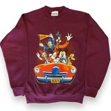 VTG 80s 90s Mickey Minnie Donald Goofy Sweatshirt Velva Sheen Disney sz Small