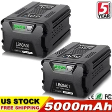 2pack 5.0Ah For Greenworks Pro 60Volt Max Tool Lithium-ion Battery LB605 LB60A01