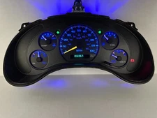 99-04 S10 Speedometer Instrument Gauge Cluster MANUAL TRANS - BLUE LED