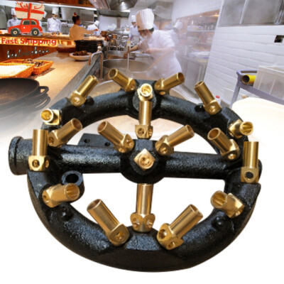 Natural Gas 20 Tip Jet Burner Cast Iron & Brass Round Shape Wok Burner New