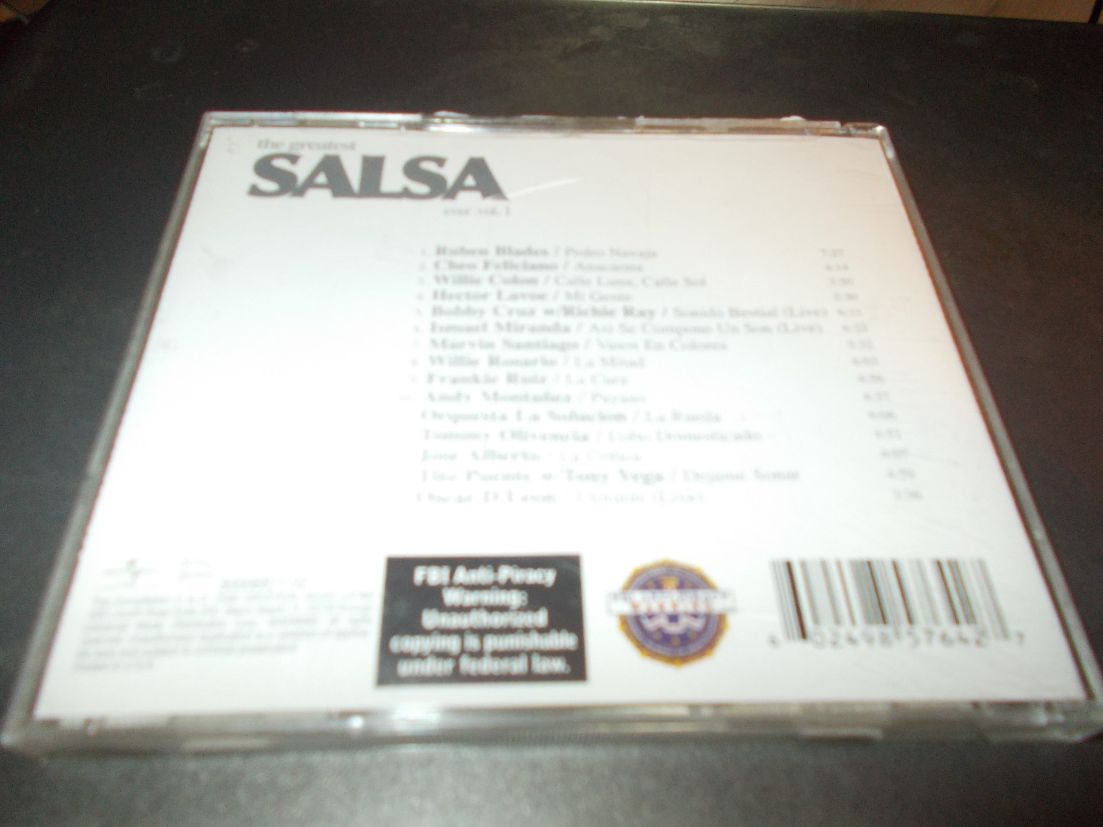 Salsa Collection Cd The Greatest Salsa Ever, Vol. 1 by Various Artists (CD, Jun-2006 ...