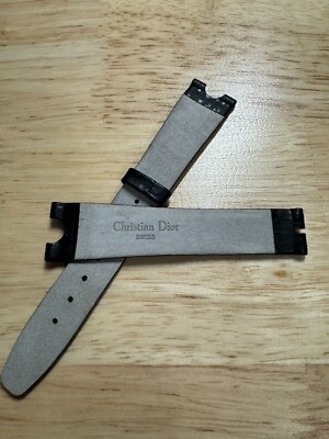 Christian dior swiss black textured watch strap NO BUCKLE