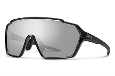 Smith Shift MAG Wrap .5-Rimless Sunglasses Black/ChromaPop Platinum Mirror+Clear