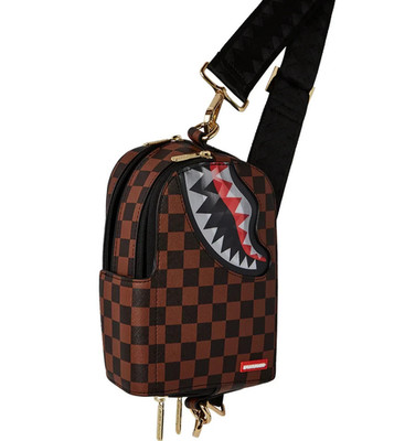 Sprayground Sharks In Paris Lenticular Chomp Bag New Check Crossbody Purse