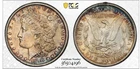 1890 P U.S. Morgan Silver Dollar PCGS Gold Shield Slab Toned Cleaned AU/BU