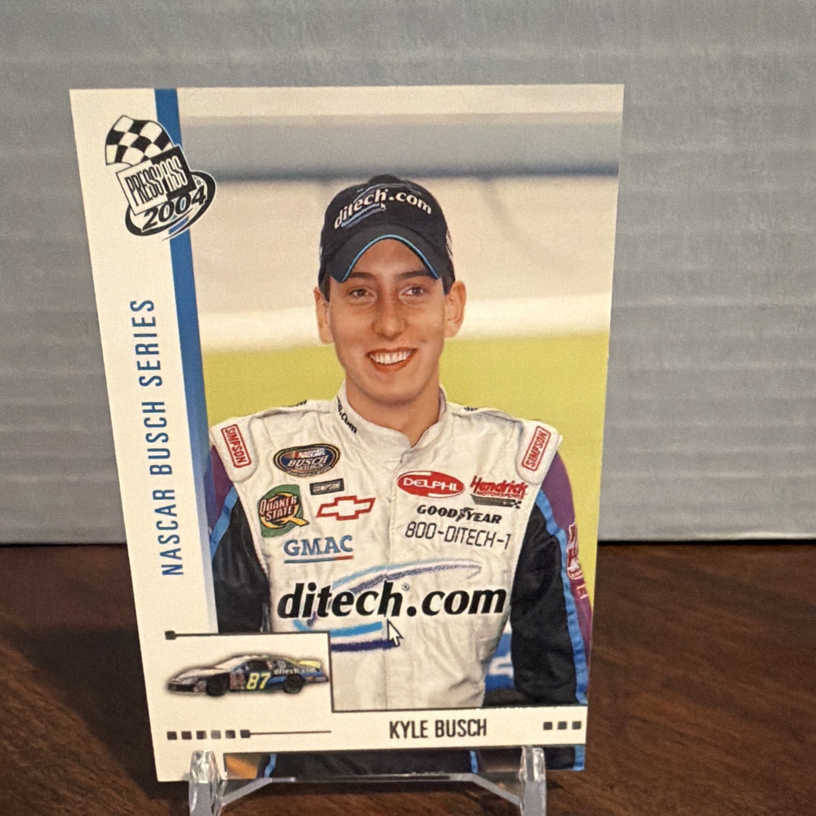 2004 Press Pass - NASCAR Busch Series Kyle Busch #38 Track in Background (RC)