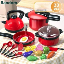 Kids Girl Play Kitchen Toy Childrens Cooking Utensils Pots Pans Accessories Set