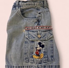 Micky Mouse Vintage Denim Jorts. Size 7/8. On The Disney Tag.